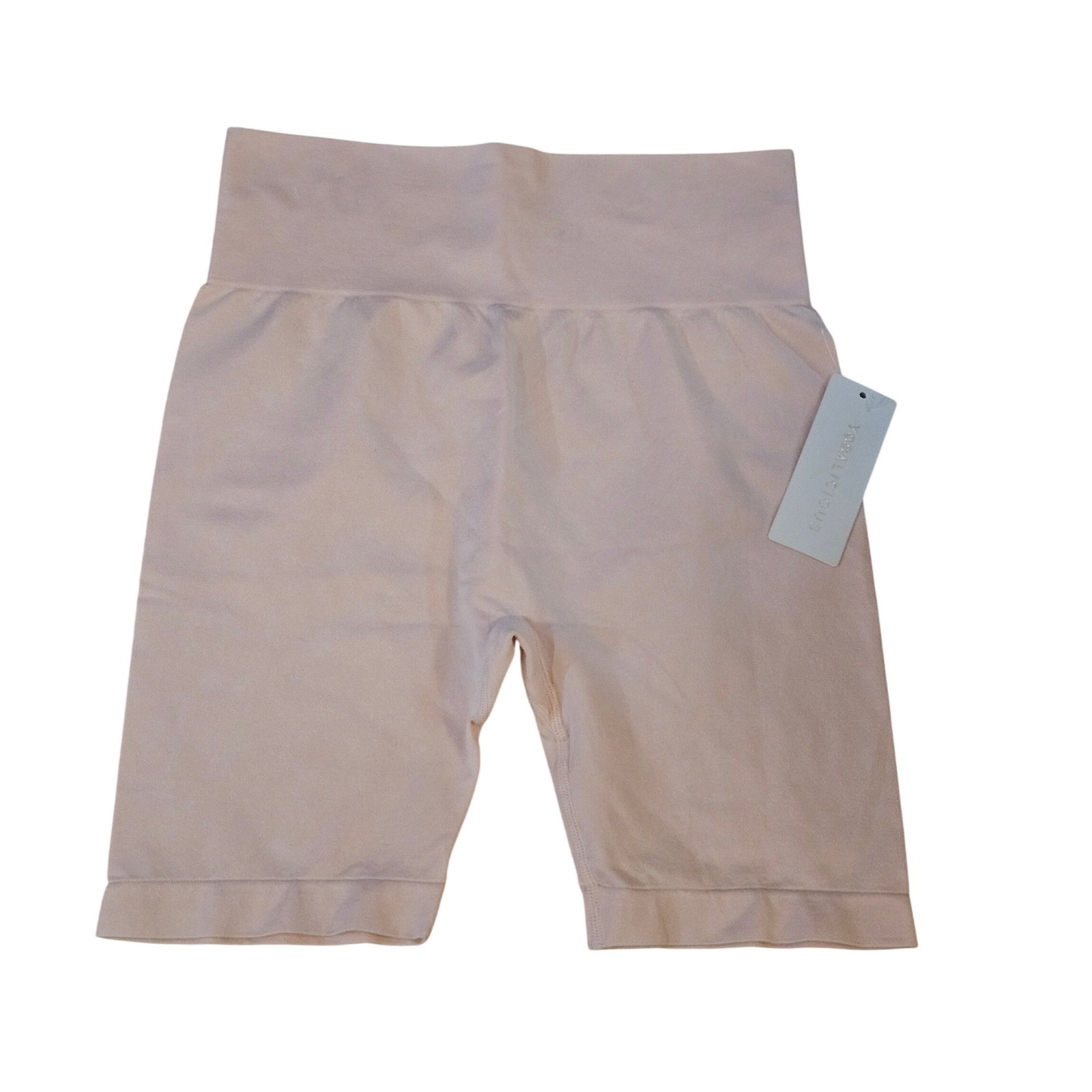 Yogalicious Stonewash Seamless Moondust Shorts Pink High Waist Athletic Sz L Nwt